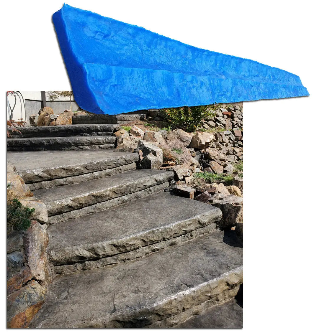 Concrete Step Form Liner- 7" Cantilever Rock Edge Overhang PNL Liners