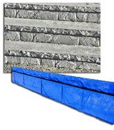 Concrete Step Insert Form Liner - 7.25" Cantilever Chiseled Slate Walttools-Stamps