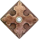 Cross Stone Doorbell in Pewter, Brass, ORB or Bronze CustomDoorbell Diamond Plus