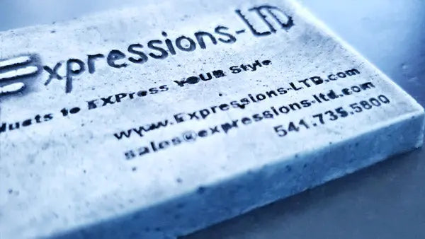 Custom Business Card Logo Mold - Make Concrete Samples Expressions LTD