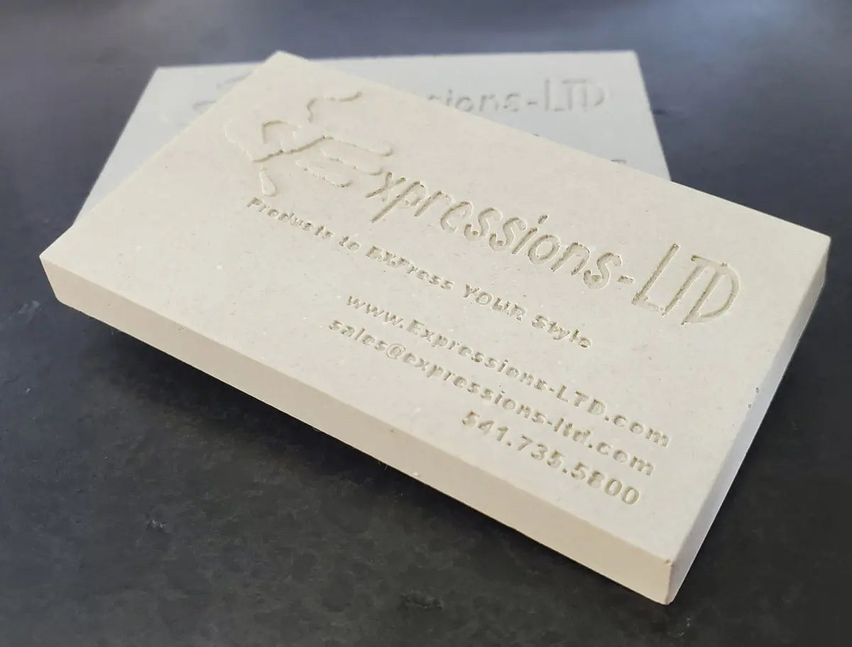 Custom Business Card Logo Mold - Make Concrete Samples Expressions LTD