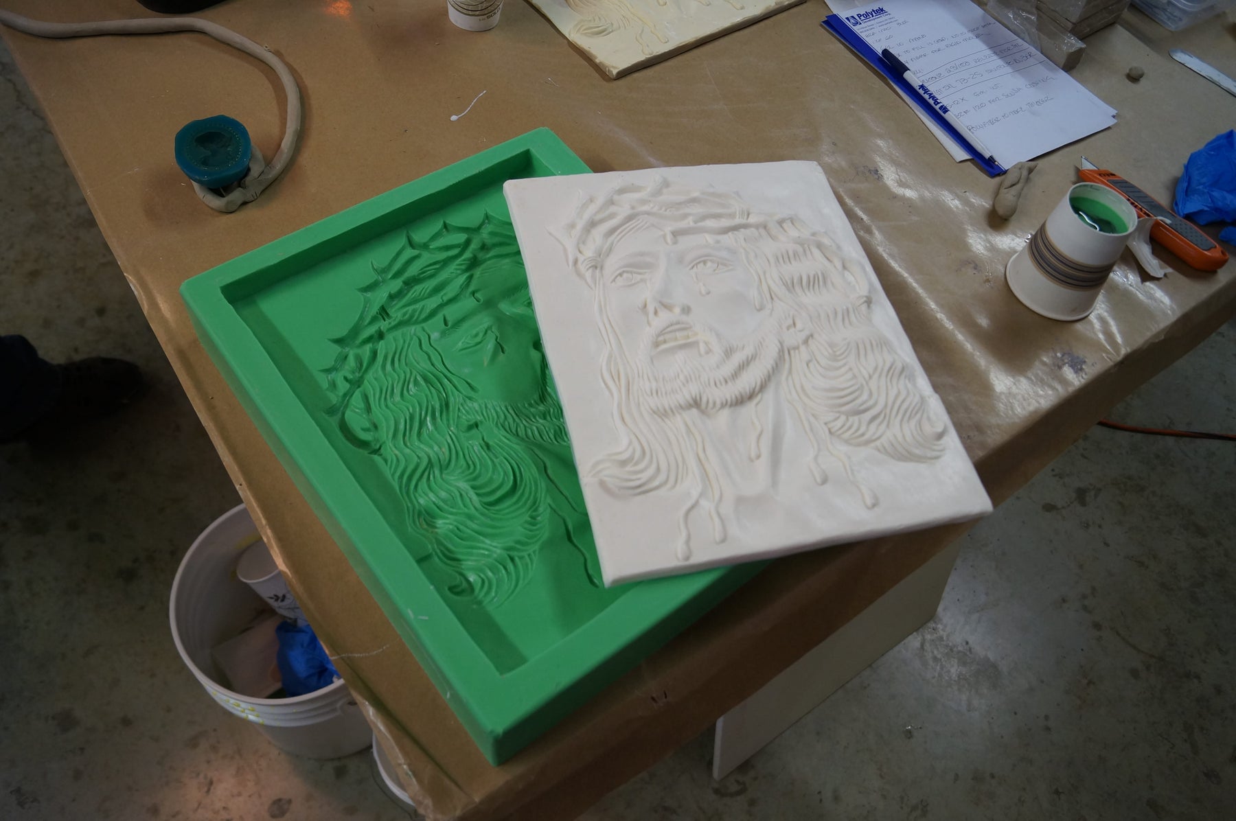 Two Piece Silicone Mold of Small Bust - Polytek Development Corp.