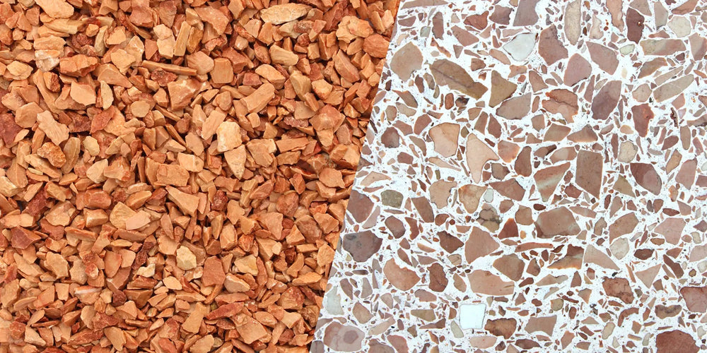 Red Aggregate Tileable Decorative Crushed Aggregate for Concrete - Italian Red Verona Marble