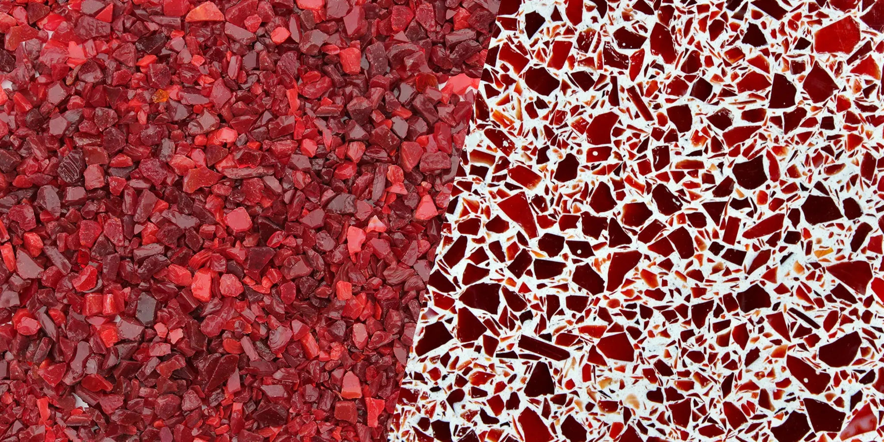 Decorative Crushed Aggregate for Concrete - Red Opal Glass Walttools