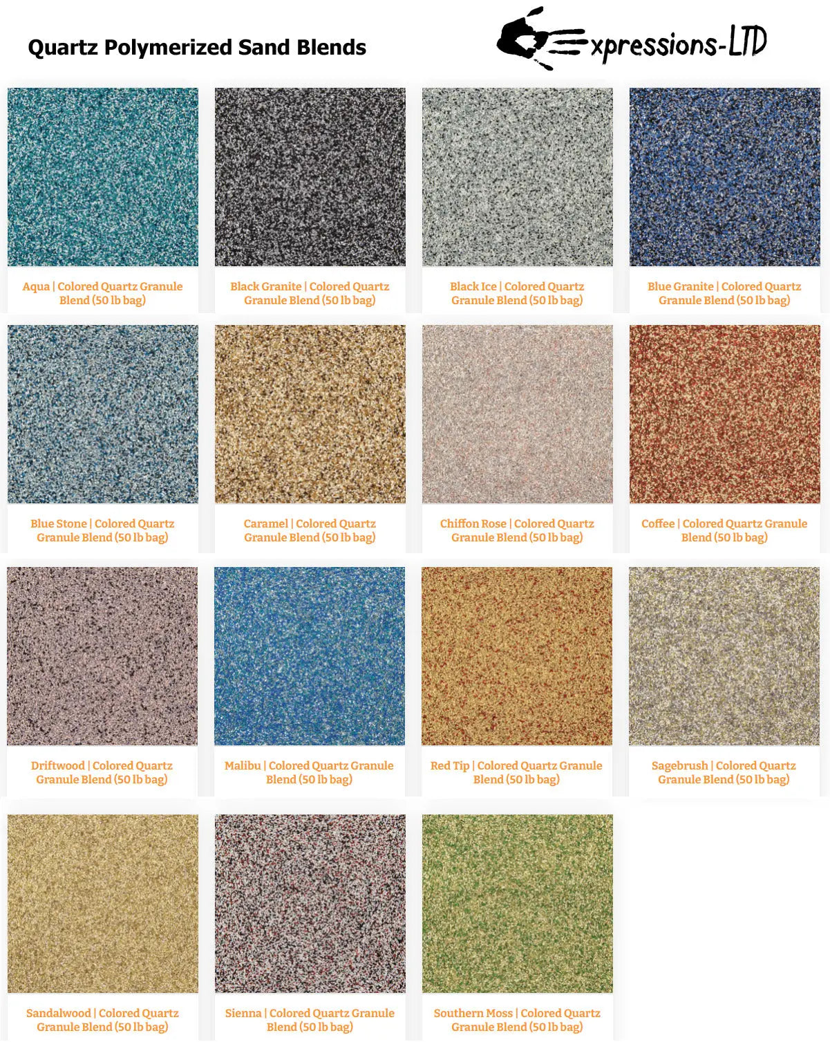 Decorative Quartz Polymer Sands for Epoxy Floors