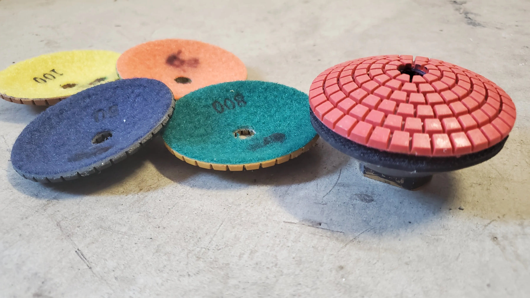 Diamond Polishing Curved Pads, EXPell 3 Convex Domed