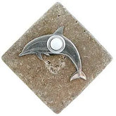 Dolphin Stone Doorbell Pewter Finish CustomDoorbell Diamond