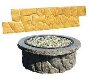 Firepit Concrete 4-Foot Diameter Molds - Boulder Random Rock Walttools-Stamps