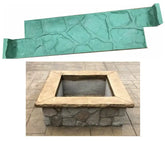 Firepit Concrete Square Molds - Boulder Rock Liners (Set of 4) Walttools-Stamps