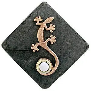 Gecko Accent with Doorbell Button on Stone CustomDoorbell