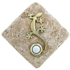 Gecko Stone Doorbell in Pewter, Brass, ORB or Bronze CustomDoorbell All Plus