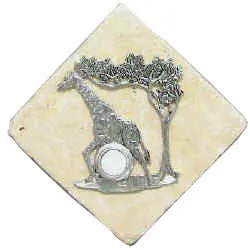 Giraffe Stone Doorbell Pewter Finish CustomDoorbell Diamond
