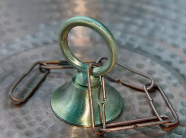 Hammered Shallow Basin Dish in Copper or Aluminum RainChains