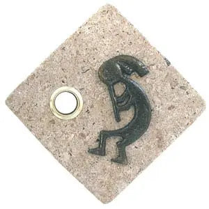 Kokopelli Stone Doorbell in Pewter, Brass, ORB or Bronze CustomDoorbell All Plus