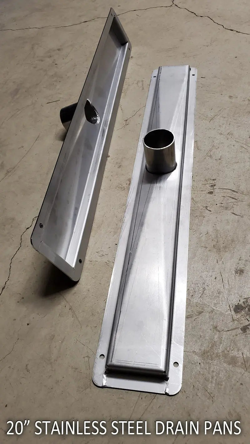 Linear Slot Sink Drain Pan - Stainless Steel Expressions LTD