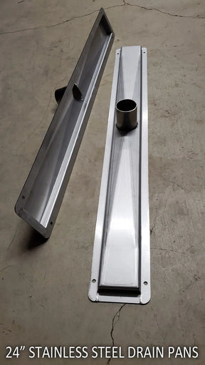 Linear Slot Sink Drain Pan - Stainless Steel Expressions LTD