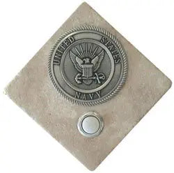 Navy Stone Doorbell Pewter Finish CustomDoorbell Diamond
