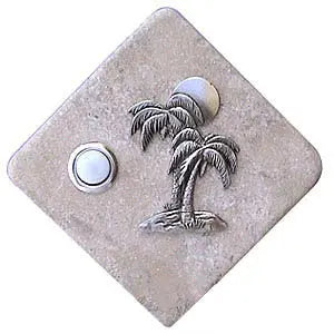 button palm plant Palm Trees Stone Doorbell