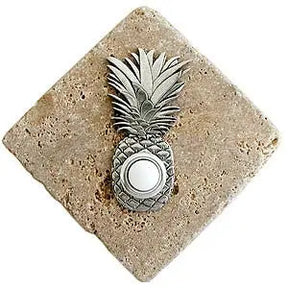 Pineapple Accent with Doorbell Button on Stone CustomDoorbell All