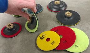 Polishing Velcro Backer Backup Pads for Concrete and Stone Expressions LTD