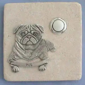 Pug Dog Breed Stone Doorbell CustomDoorbell