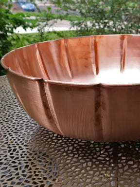 Pure Unfinished Copper Scallop Basin Bowl RainChains