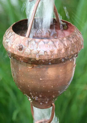 Rain Chain Acorn Copper Cups RainChains