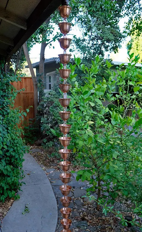 Rain Chain Copper Bell Cups