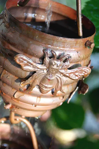 Rain Chain Copper Honey Bees RainChains
