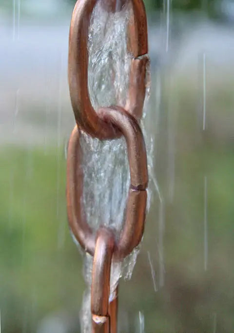 Rain Chain Copper Traditional Large Link RainChains