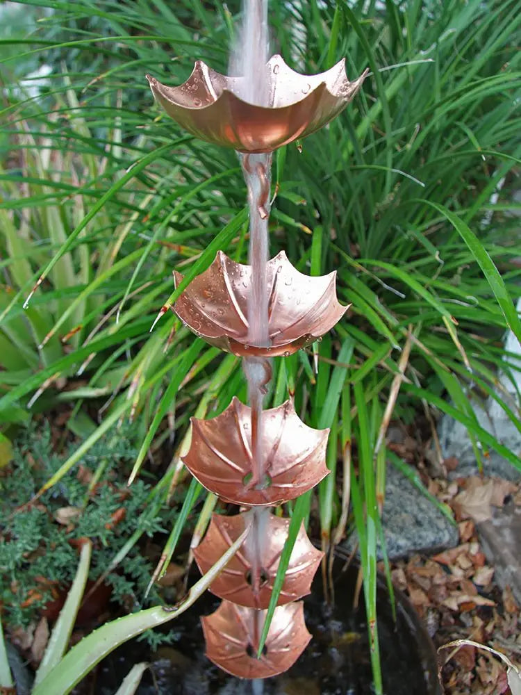 Rain Chain Copper Umbrella Cups RainChains