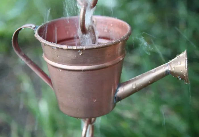 Rain Chain Copper Watering Can RainChains