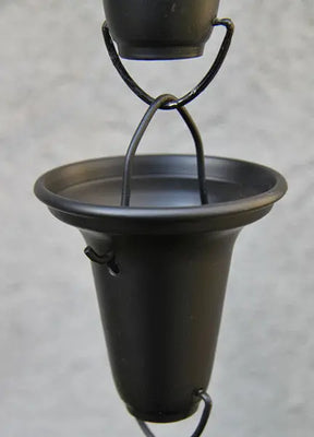 Rain Chain Flared Cup - Aluminum, Black RainChains
