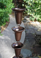 Rain Chain Flared Cup - Aluminum, Bronze RainChains
