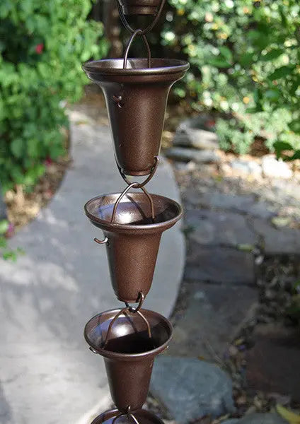 Rain Chain Flared Cup - Aluminum, Bronze RainChains