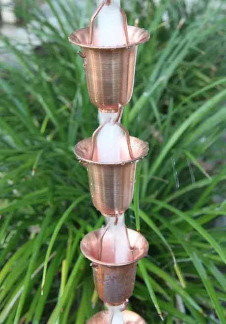Rain Chain Flared Cup in Copper RainChains