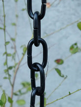 Rain Chain Large Aluminum Link in Black RainChains