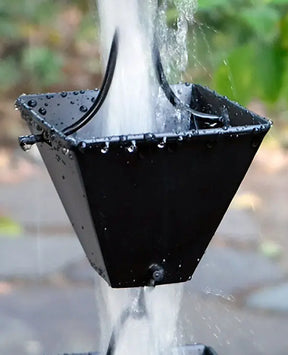 Rain Chain Medium Square Cups - Black RainChains