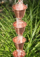 Rain Chain Shizuka Copper Cups RainChains