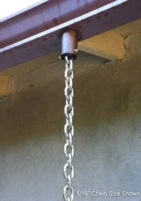 Steel outlet rain chain