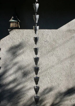 Rain Chain XL Scallop Cup in Aluminum RainChains