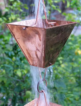 Rain Chain XL Square Cup - Copper RainChains