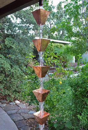 Rain Chain XL Square Cup - Copper RainChains