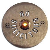 Stainless Steel Round NO SOLICITORS Around Doorbell Expressions LTD