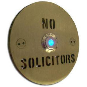 Stainless Steel NO SOLICITORS Round Doorbell Expressions LTD