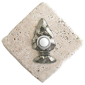Arrowhead Accent with Doorbell Button on Stone CustomDoorbell