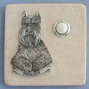 Schnauzer Dog Breed Stone Doorbell CustomDoorbell