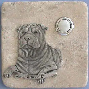 Sharpei Dog Breed Stone Doorbell CustomDoorbell