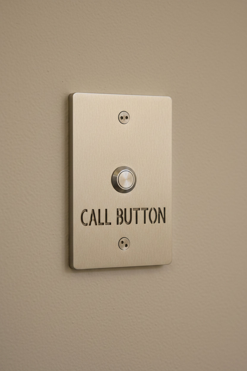 Stainless Steel CALL BUTTON Doorbell Expressions LTD