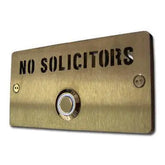 Stainless Steel NO SOLICITORS Doorbell Expressions LTD